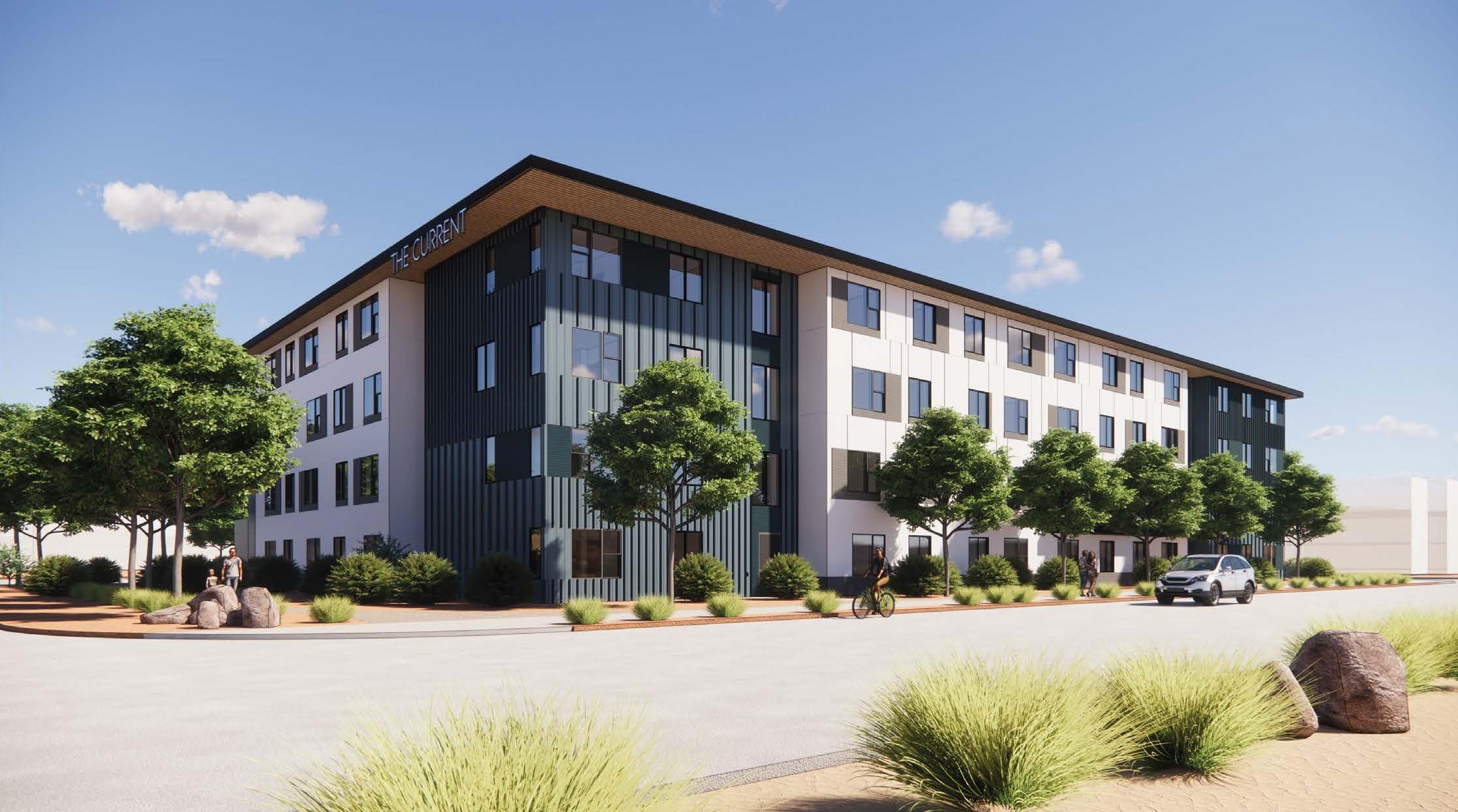 Digital mock up of the exterior of The Current